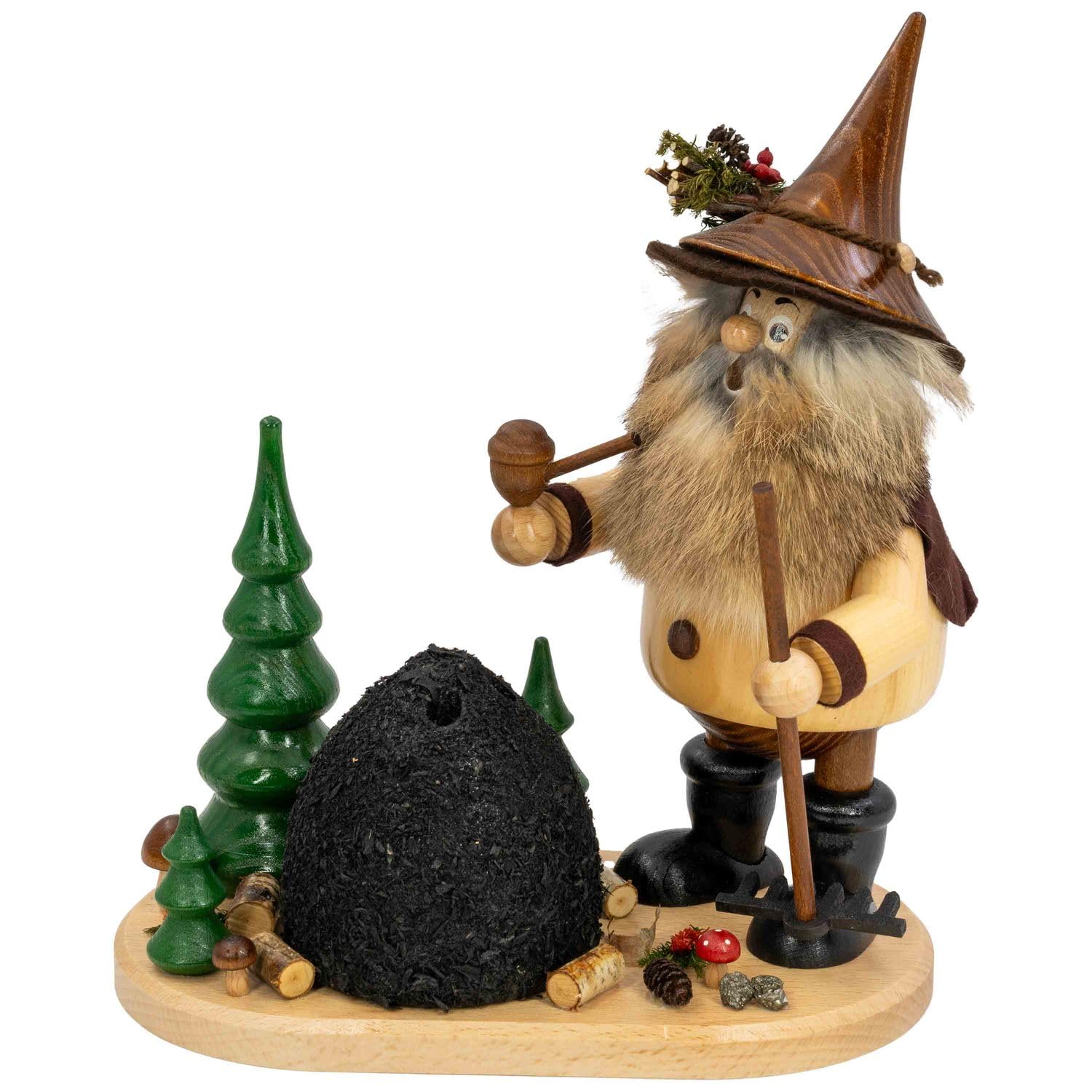 DWU | Räuchermännchen Räuchermann aus dem Erzgebirge | Weihnachten Weihnachtsdeko Handwerkskunst | Erzwichtel 26 cm | Köhler