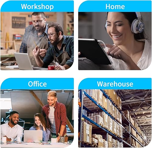 Miniatura 7 de BERIGTTA Regleta de alimentación de metal con protector de sobretensiones de 12 salidas, toma de corriente montable 1800J, regleta de alimentación