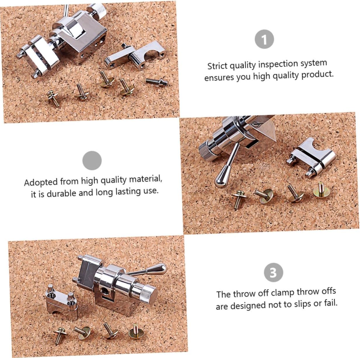 TOYANDONA Metal Snare Drum Throw Off Clamp Strainer with Mounting Screws Snare Tension Regulator for Precise Control Durable Cam Operated Design for Drummers