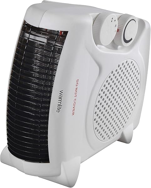 Warmlite Thermo Fan Heater with 2 Heat Settings and Overheat Protection, 2000W, White, WL44001 - 1