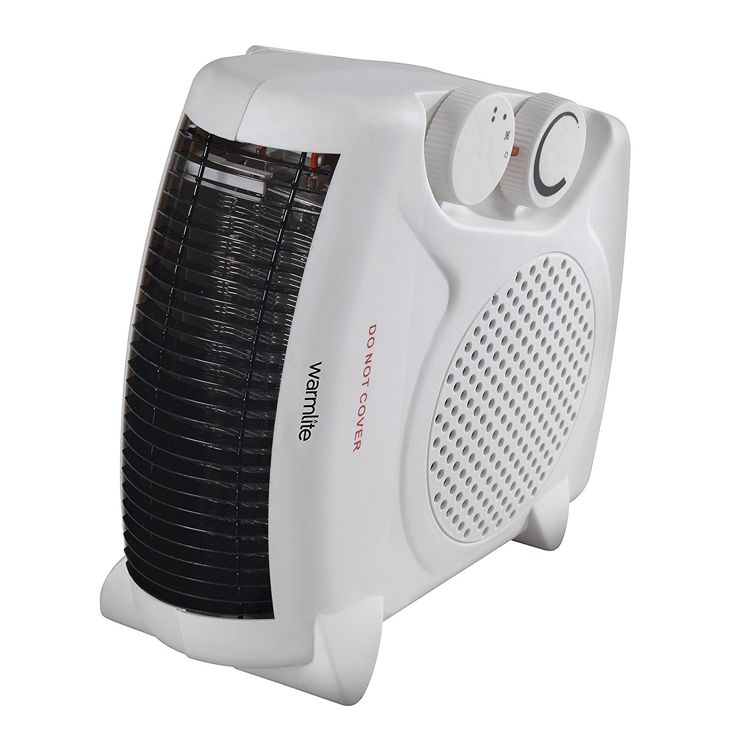 Warmlite Thermo Fan Heater with 2 Heat Settings and Overheat Protection, 2000W, White, WL44001