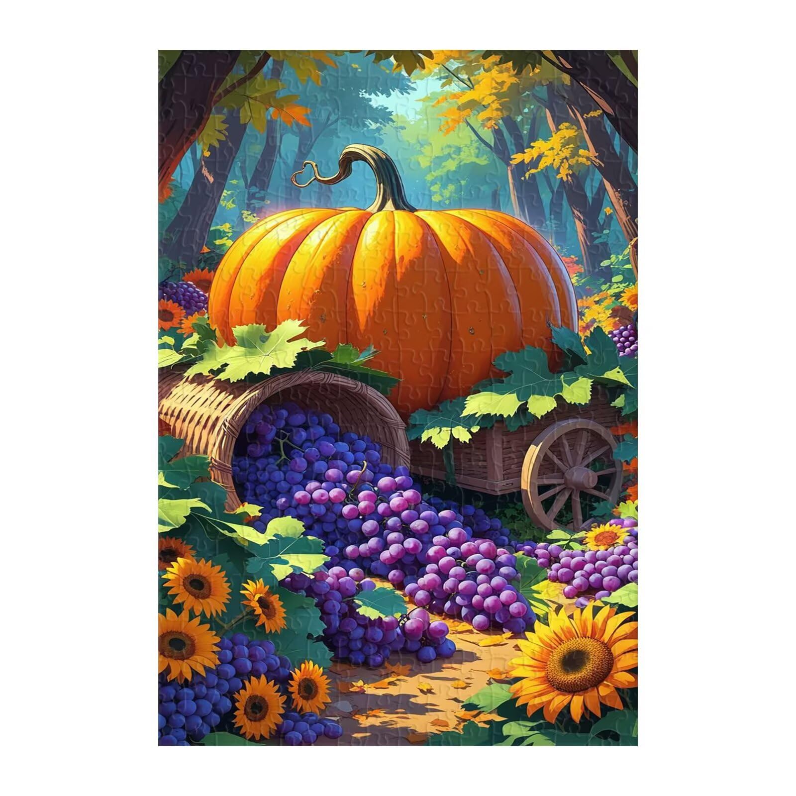 Puzzle 2000 sztuk dla dorosłych winogron dynia, puzzle niemożliwe kreatywne rozrywki zabawa, puzzle dla dorosłych 2000 sztuk 100 x 70 cm