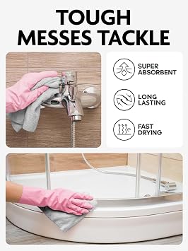 Fantasticlean Tear-Away Microfiber Cleaning Cloth Roll, Reusable Washable Cleaning Towels, Super Absorbent Dish Cloths
