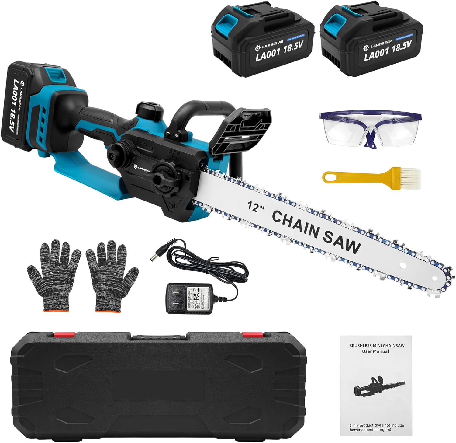 Mini Chainsaw Cordless 6 Inch Electric Chainsaw pruning saw Battery Powered Handheld Portable Chain Saw With 2 Batteries/Automatic Oiler for Tree Trimming Wood Cutting Pruning Garden