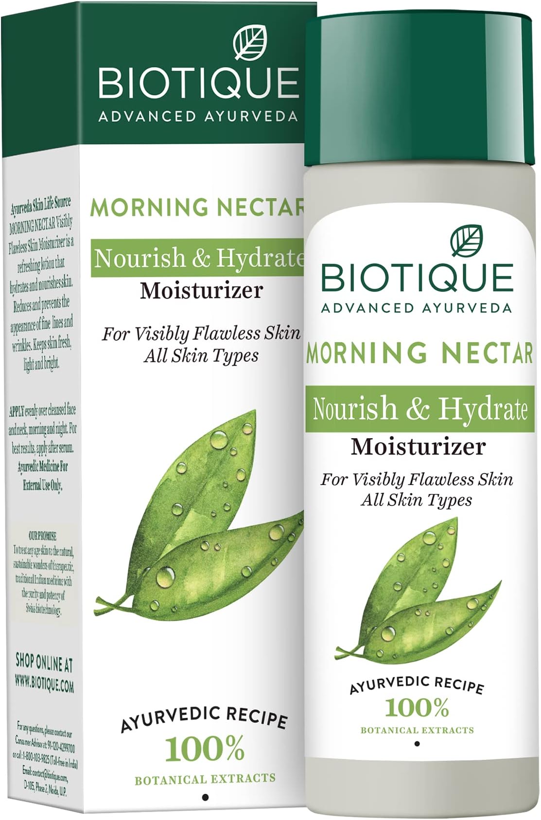 Biotique Morning Nectar Lightening and Nourishing Lotion for All Skin Types, 120 ml (Pack of 1)
