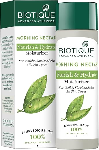 Biotique Morning Nectar Flawless Skin Moisturizer l Prevents Dark spots, Blackheads and Blemishes l Visibly Flawless Skin ...