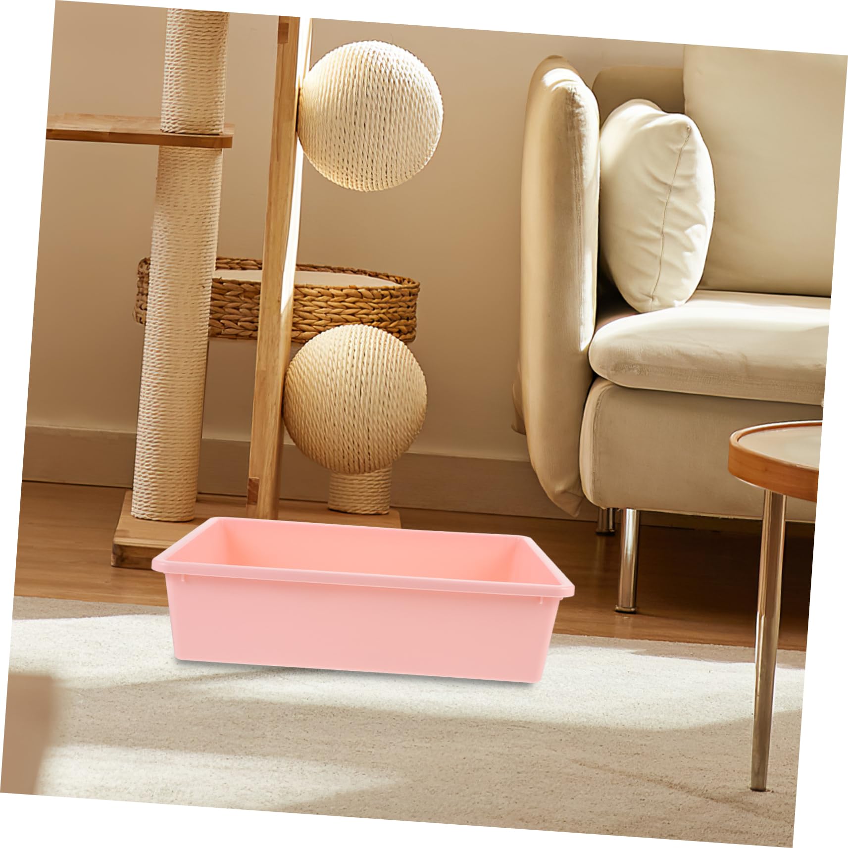 1set Lettiera Per Gatti Piccola Con Coperchio e Paletta Lettiera Aperta Portatile Per Gatti Design Pratico e Materiale Resistente Per Casa e Viaggi