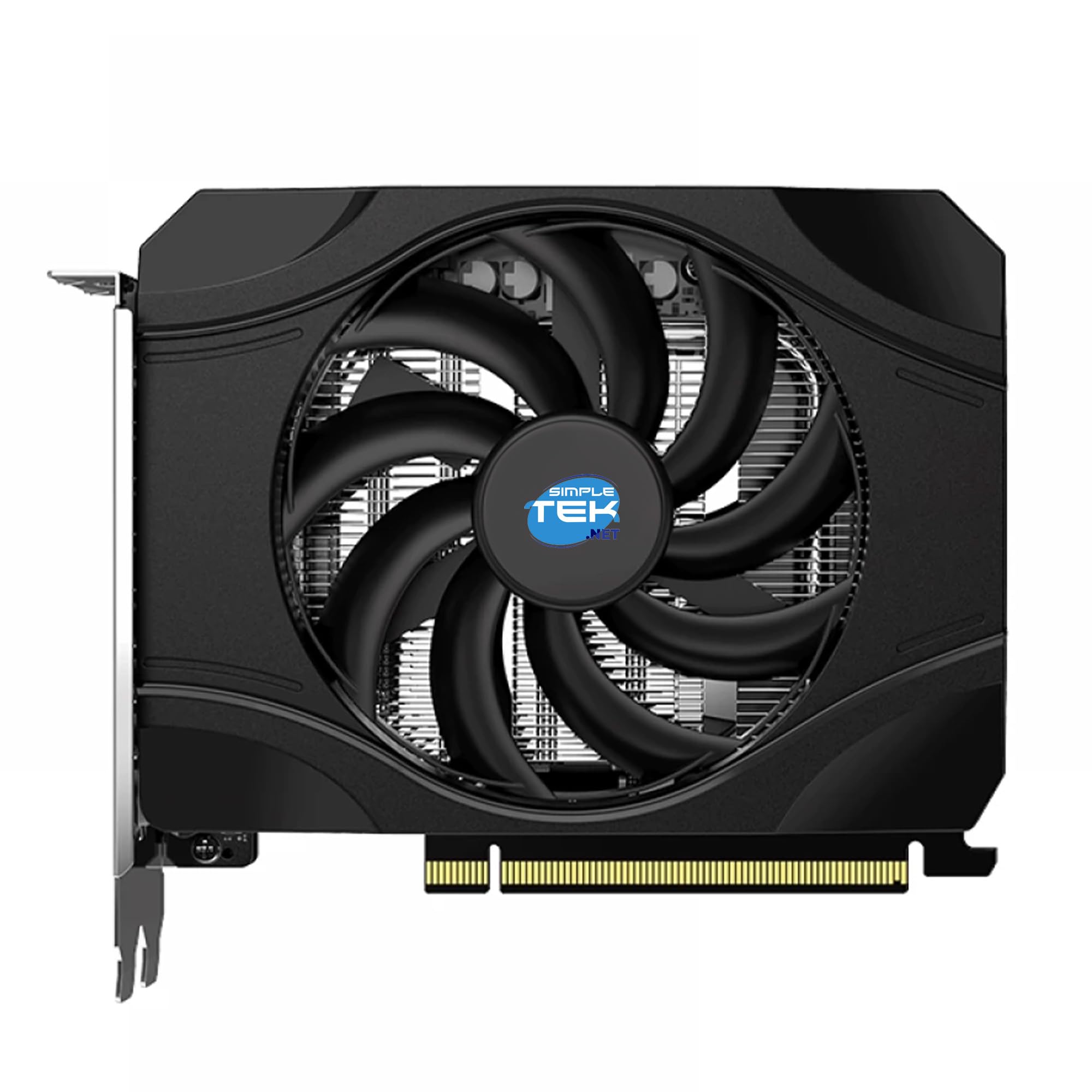 SIMPLETEK - Karta graficzna 8 GB GDDR6 - Ultra-wydajna architektura - DLSS 4 i śledzenie promieni - pojedynczy wentylator, HDMI 2.1b i DisplayPort 2.1b