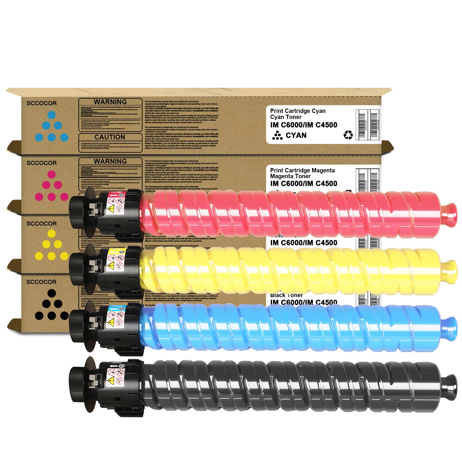 SPLENDIDCOLOR IM C4500 IM C6000 Toner Cartridge High Capacity Compatible for Ricoh 842279 842280 842281 842282 Replacement for Ricoh Lanier Savin IM