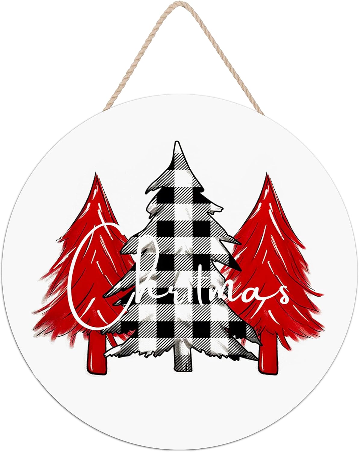 Merry Christmas Wreaths Christmas Tree Door Signs for Home