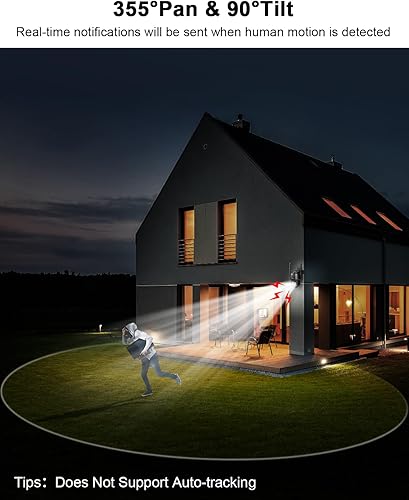Miniatura 4 de ANRAN Cámara de seguridad solar celular 4G LTE inalámbrica para exteriores, sin WiFi 2K, visión nocturna a color, vista en vivo de 360, sensor de
