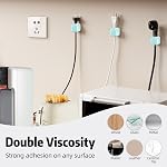 Magnetic Cable Clips Cord Organizer Holder, 6 Pack Adhesive Wire Holder Keeper Organizer USB Charging Cable Storage Holder for Home Office Phone Car Wall Desktop Nightstand Kitchen (Blue)