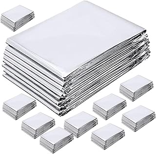 HANABASS 12 Sheets Garden Greenhouse Foil Plant Tent Camping Blankets Survival First Aid Outdoor Blanket Gardening Present Winter Use Reflective Film Soil Cover Simple Reflector