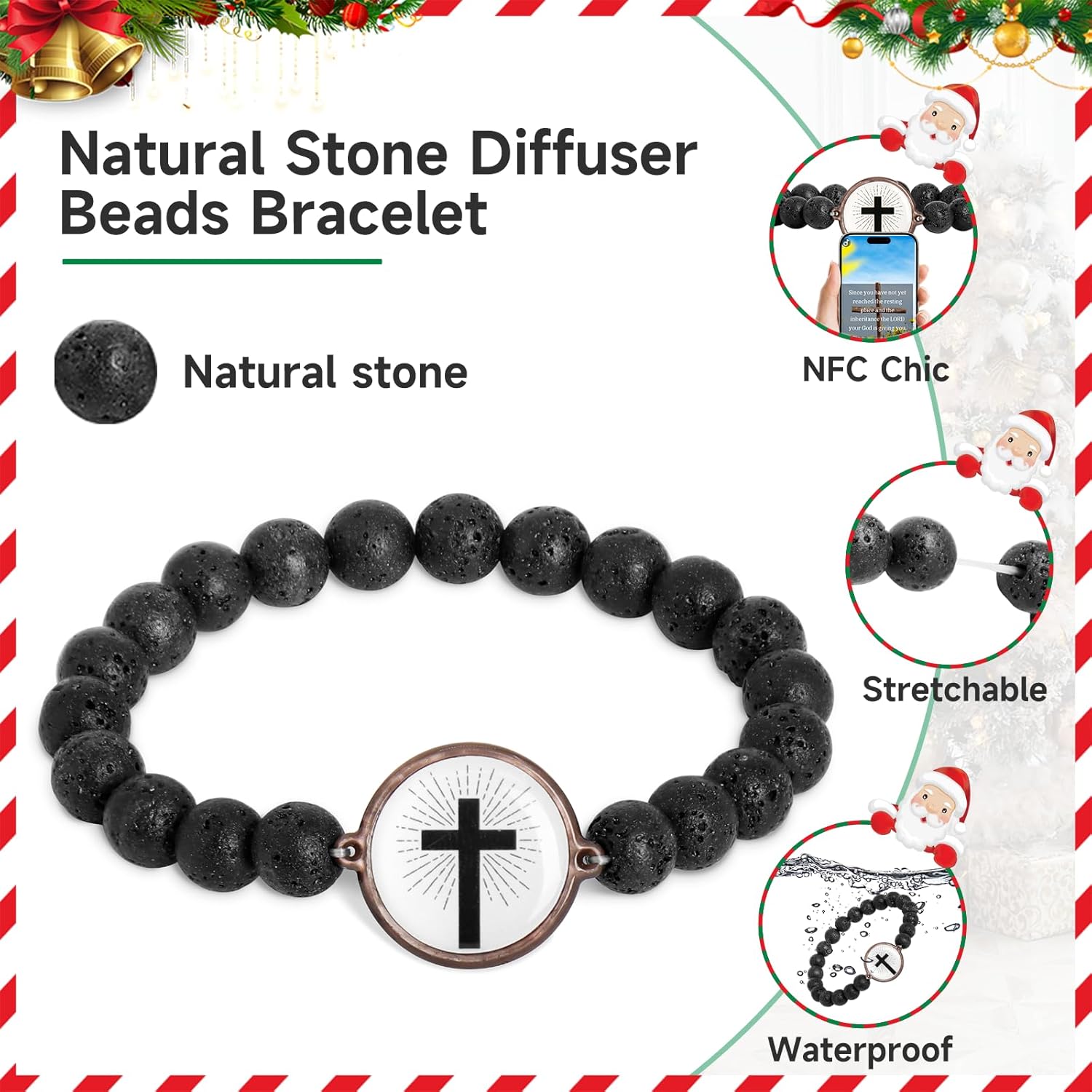 NFC Christian Bead Bracelets for Women, Men and Teens, Bible Verse Bracelets - Inspiring Daily Scripture Christmas Stocking Stuffers Gifts Ideas - Image 5