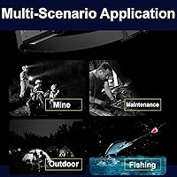 Vista 4 de Lámpara de cabeza, luz LED brillante e impermeable, 3.9 x 2.2 in, lámpara con sensor de movimiento, linterna impermeable, función de sensor