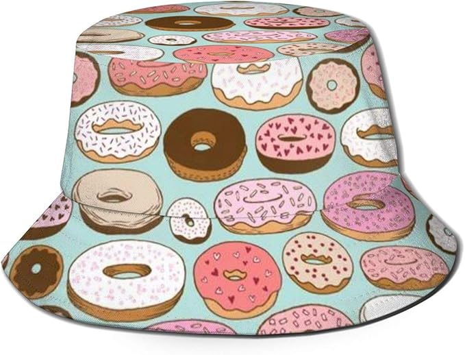 MeiyaDesign Unisex Bucket Hat,Donuts Donuts Donuts Christmas Fisherman