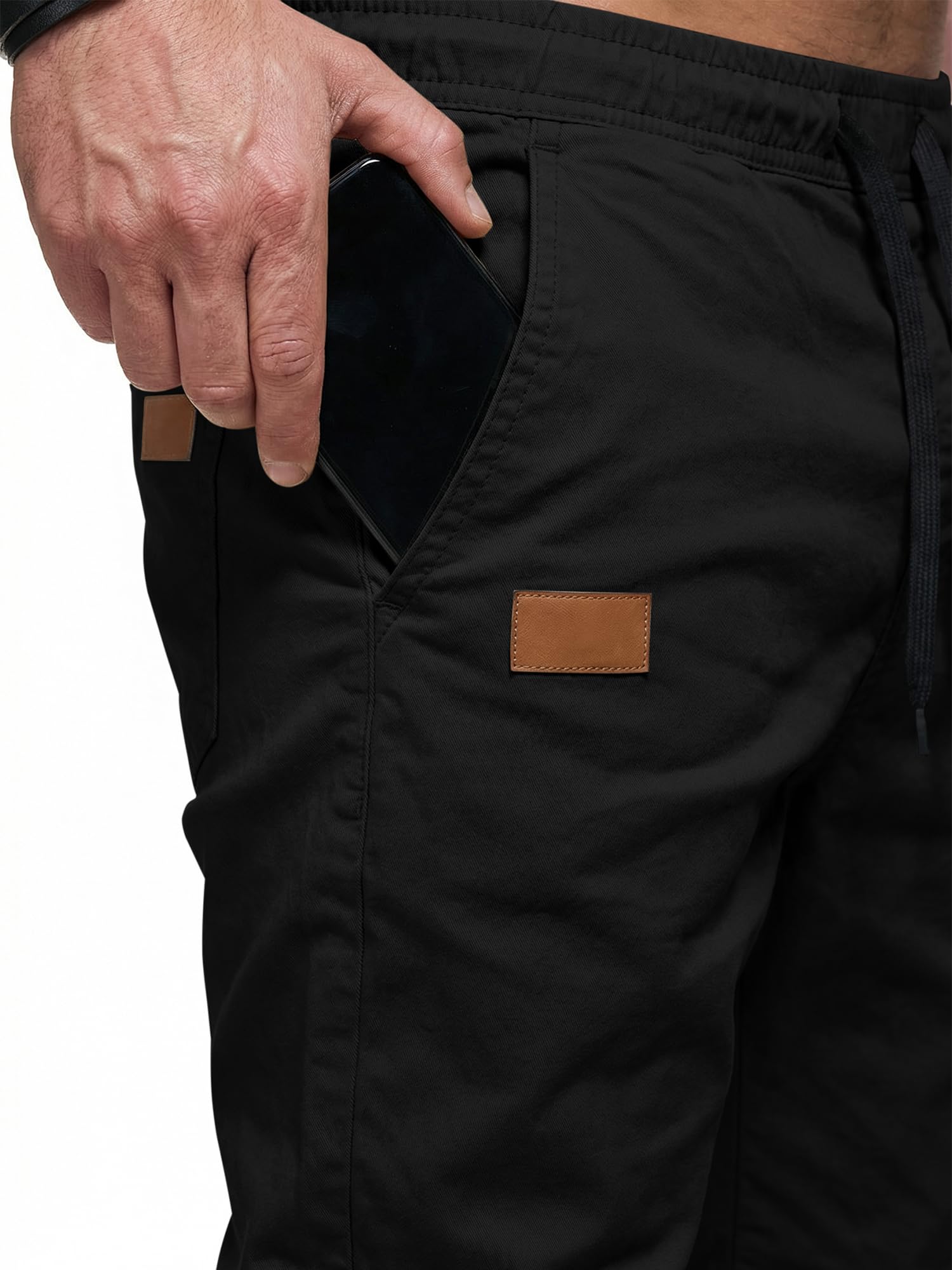 JMIERR Pantaloni da Lavoro Uomo Casual Cotone Pantaloni Jogging Pantaloni Sportivi con Elastico in Vita con Tasche Laterali Sport all'aperto Slim Fit