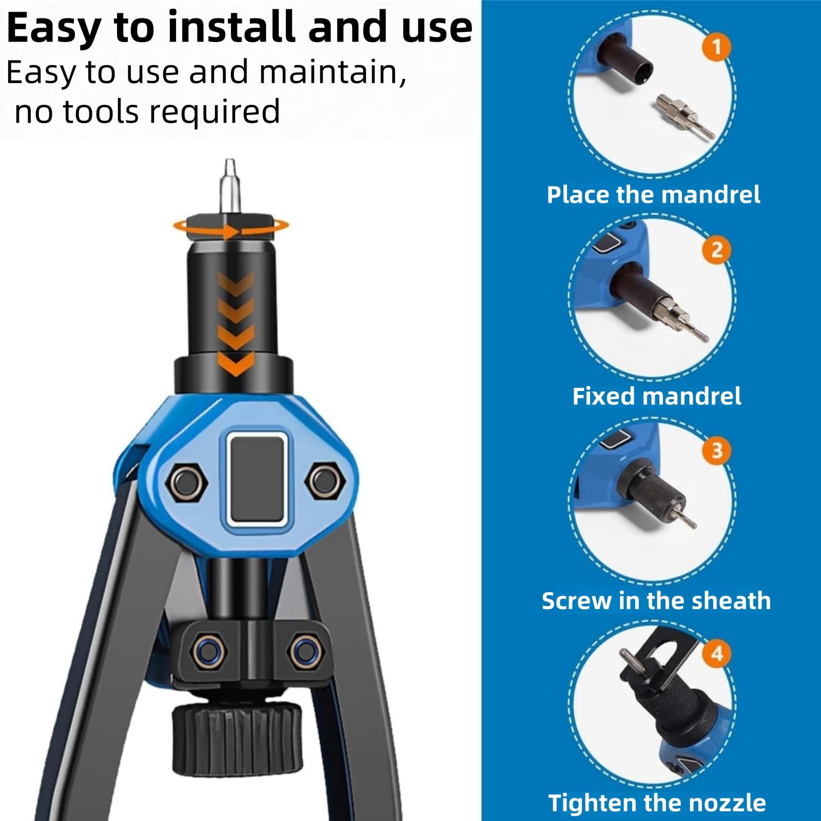 Premium Easy Automatic Rivet Tool Set - Hand Threaded Rivet Nuts Guns - View #6