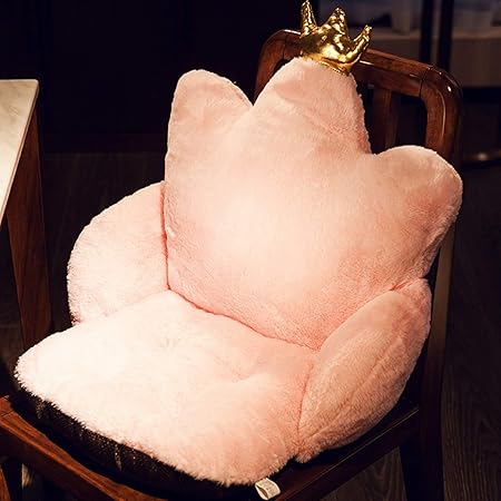 Amazon Co Jp 背もたれクッション 王冠 椅子 クッション 座布団 ふわふわ 可愛い 座り心地いい 低反発 フロアチェア 一人掛け 滑り止め もこもこ 座椅子 可愛い 猫背矯正 コンパクト 女の子 子供 妊婦 洗える 46cm ホーム キッチン