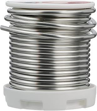 Safe-Flo 29025 Wire Solder, 1 Lb. Bulk, Solid, Silver Gray