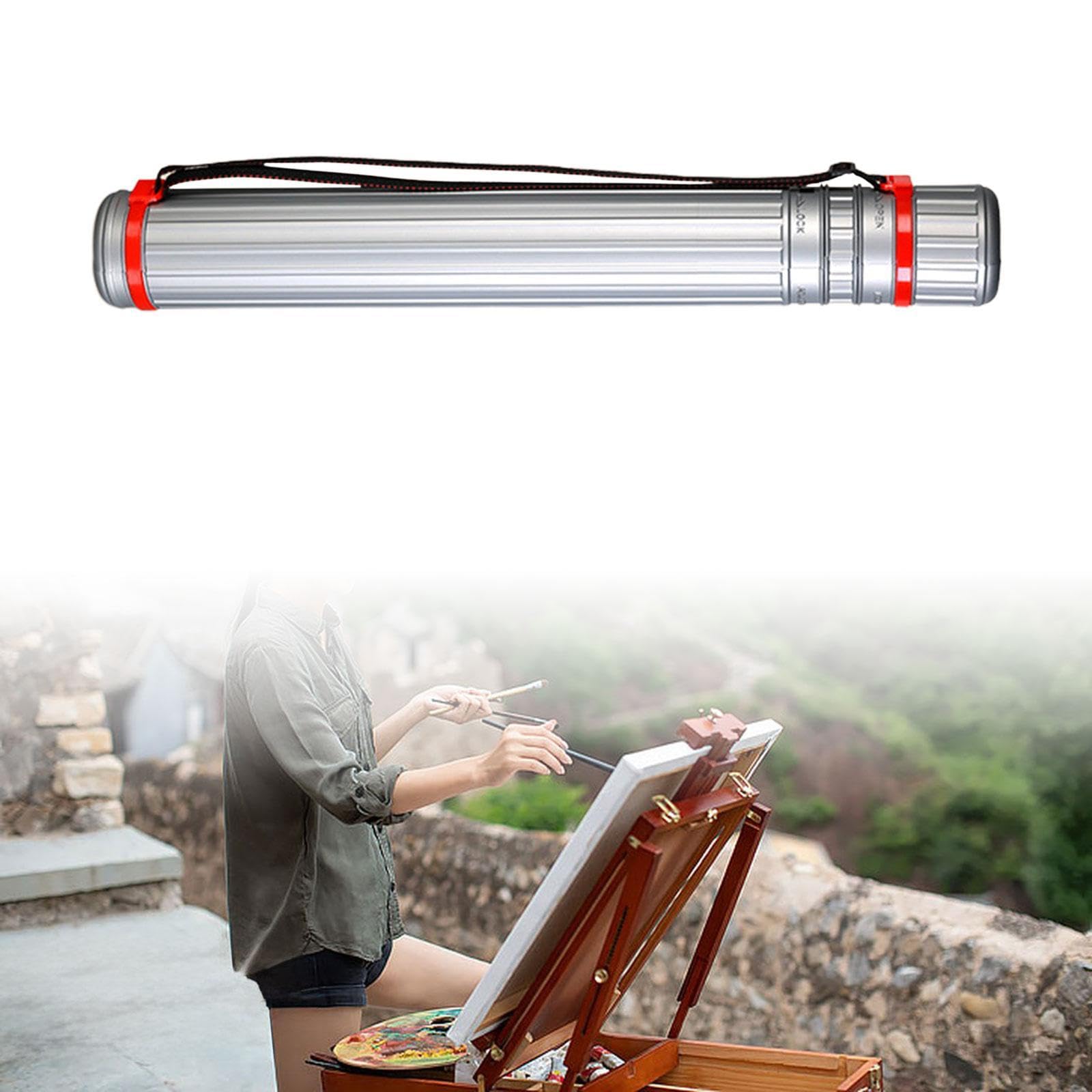 Colaxi Extendable Poster Tube Telescoping Poster Holder,Art Drafting Tube,Art Poster Transport Tube,for Scroll Artworks Paper Poster