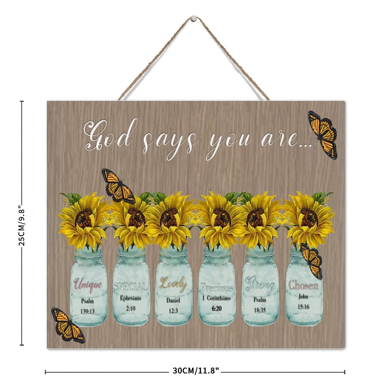 Targa in legno con scritta in lingua inglese Flowers – in stile vintage con citazione come regalo e decorazione per fiori e giardini