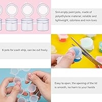 Vista 3 de YGAOHF 120 macetas de pintura con tapas, 0.2 fl oz/0.17 onzas, macetas grandes vacías con tapas, contenedor de pintura acrílica fácil de abrir, 20