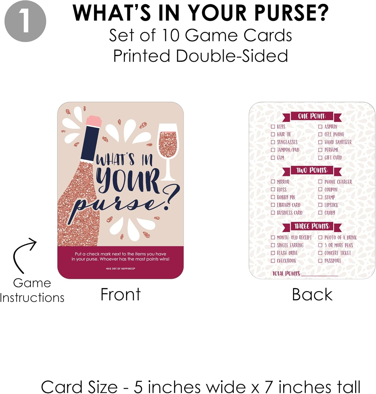 Big Dot of Happiness But First, Wine - 4 Wine Tasting Party Games - 10 Cards Each - Gamerific Bundle