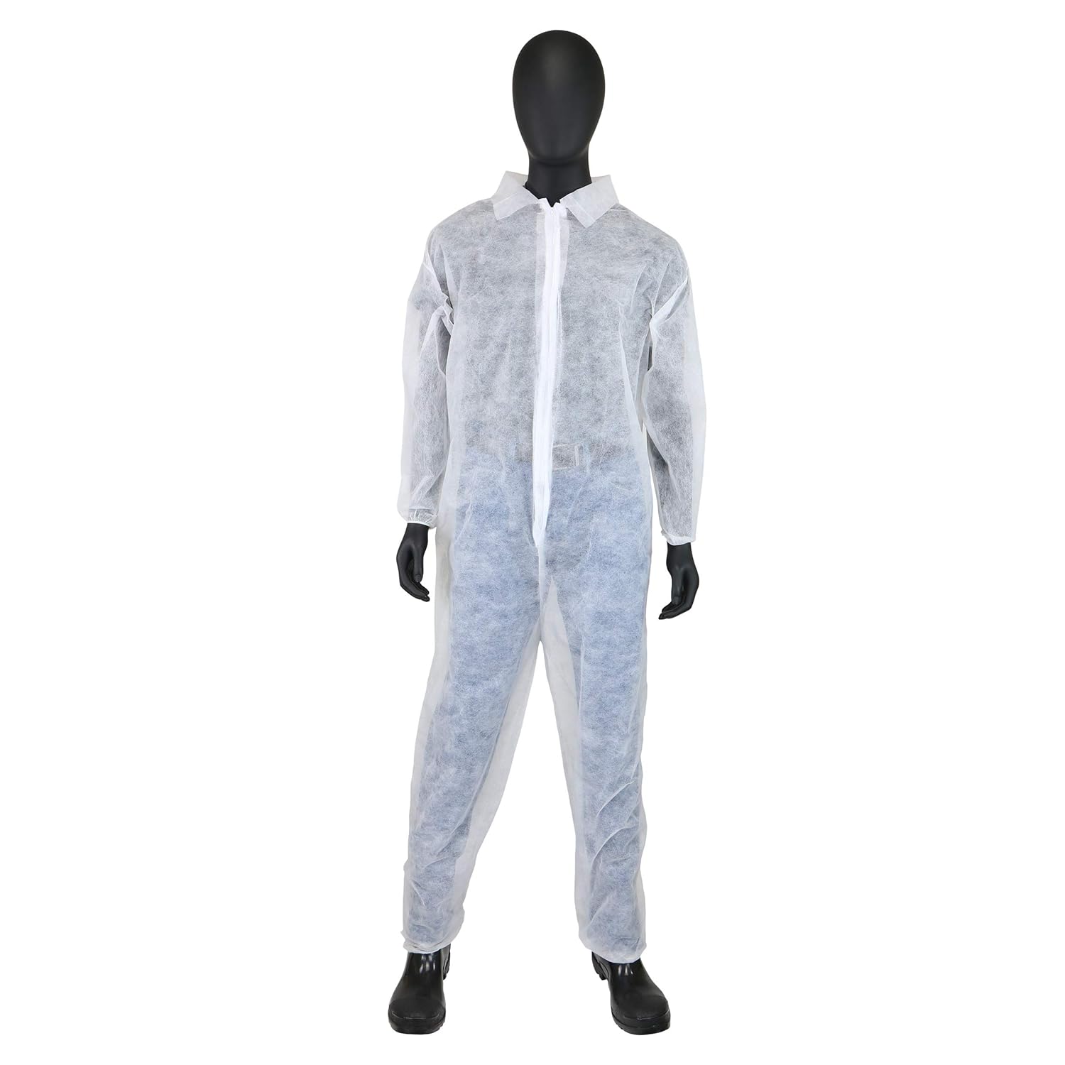 West Chester 3502 Standard Weight Basic Coverall – [Pack of 25] XX-Large, White Work Overall with Zipper Front, Collar, Elastic Wrist, Ankle