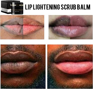 Lip Lightening Scrub Balm, Lip Scrub Balm Lightening Brightening Dark/Smoker Lips 20g Dark Lips Lightening Treatment Lip Balm Scrub, Lip Lightening Cream for Dark Lips for Women and Men 0.7 Fl Oz