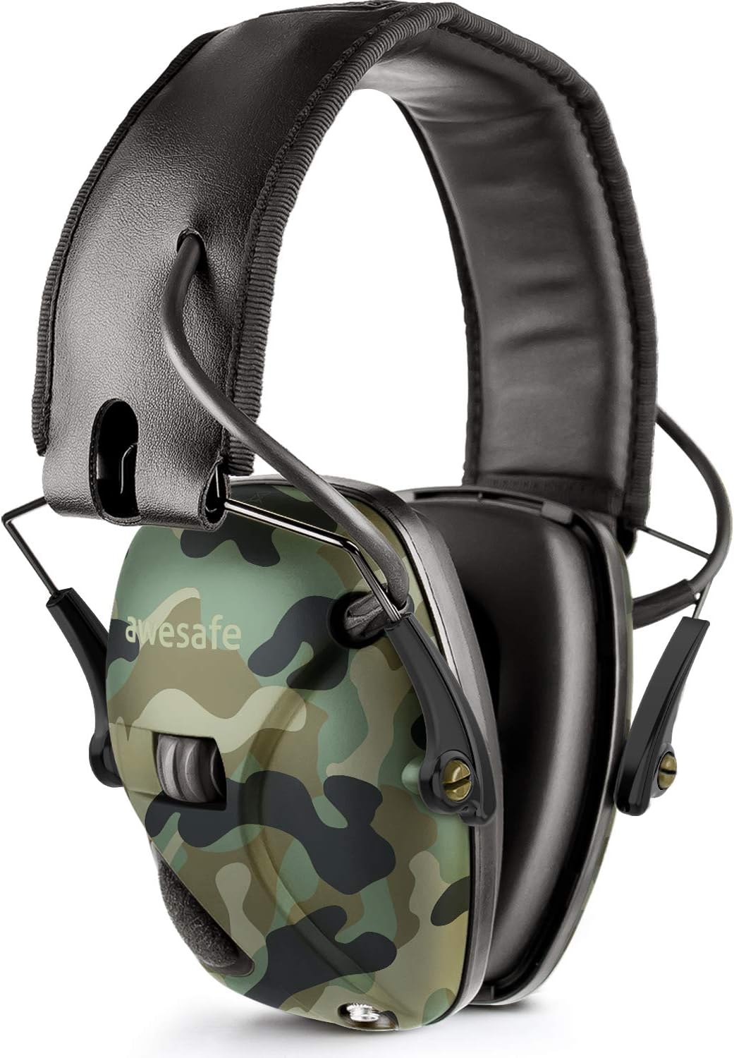 awesafe GF01 Electronic Shooting Earmuffs Ear Defenders Noise Reduction Sound Amplification Electronic Safety Ear Muffs, Nrr 24, Ideal for Shooting and Hunting
