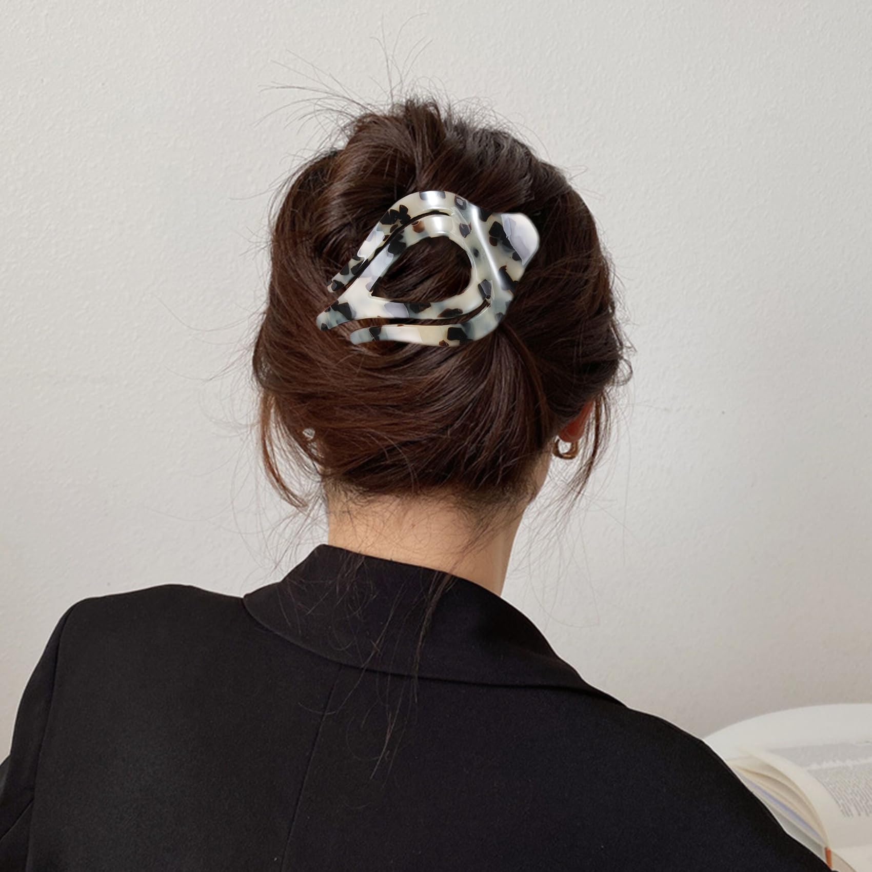 Mistofu 3 Stück französische gebogene Haarspangen für Damen, rutschfest, starker Griff, bequemer Halt, Mädchen, Damen, Beauty-Accessoire, modische Zahnklemme, extra große Haarspangen für dickes Haar