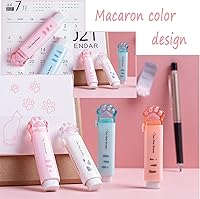 Vista 6 de Borrador retráctil, 4 borradores de goma push-pull sin rastro, útiles para empujar y tirar de la pata de gato, lindo borrador de goma adecuado