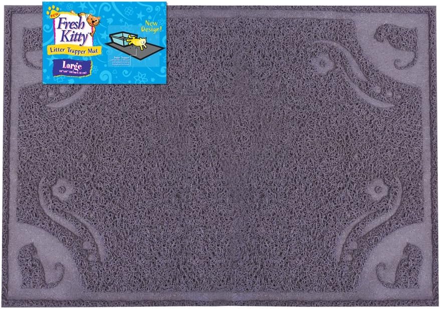 Fresh KittyDecorative Litter Mat, Gray