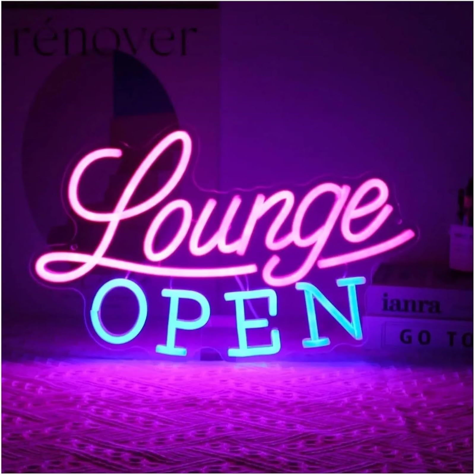 Zynther Neon lamp Lounge Open for neon Sign Dimmable LED Light for Powered for Business Party Shop Club Bar
