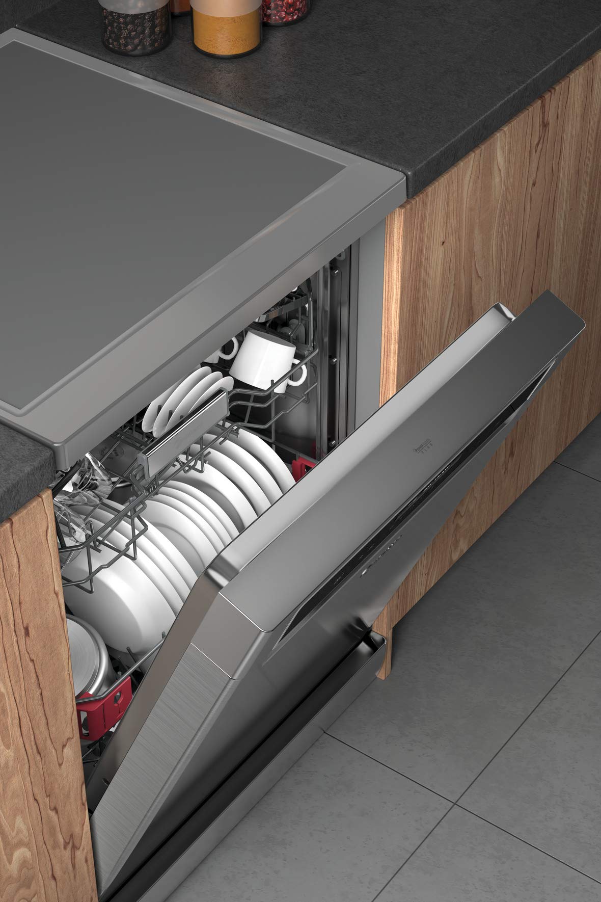 Bauknecht BFP 5O41 PLT X Freistehender Geschirrspüler 60 cm /14 Maßgedecke /10 Standardprogramme und 1 Sensorprogramm/PowerClean/ActiveDry/ProComfort-Besteckschublade/Vollwasserschutz