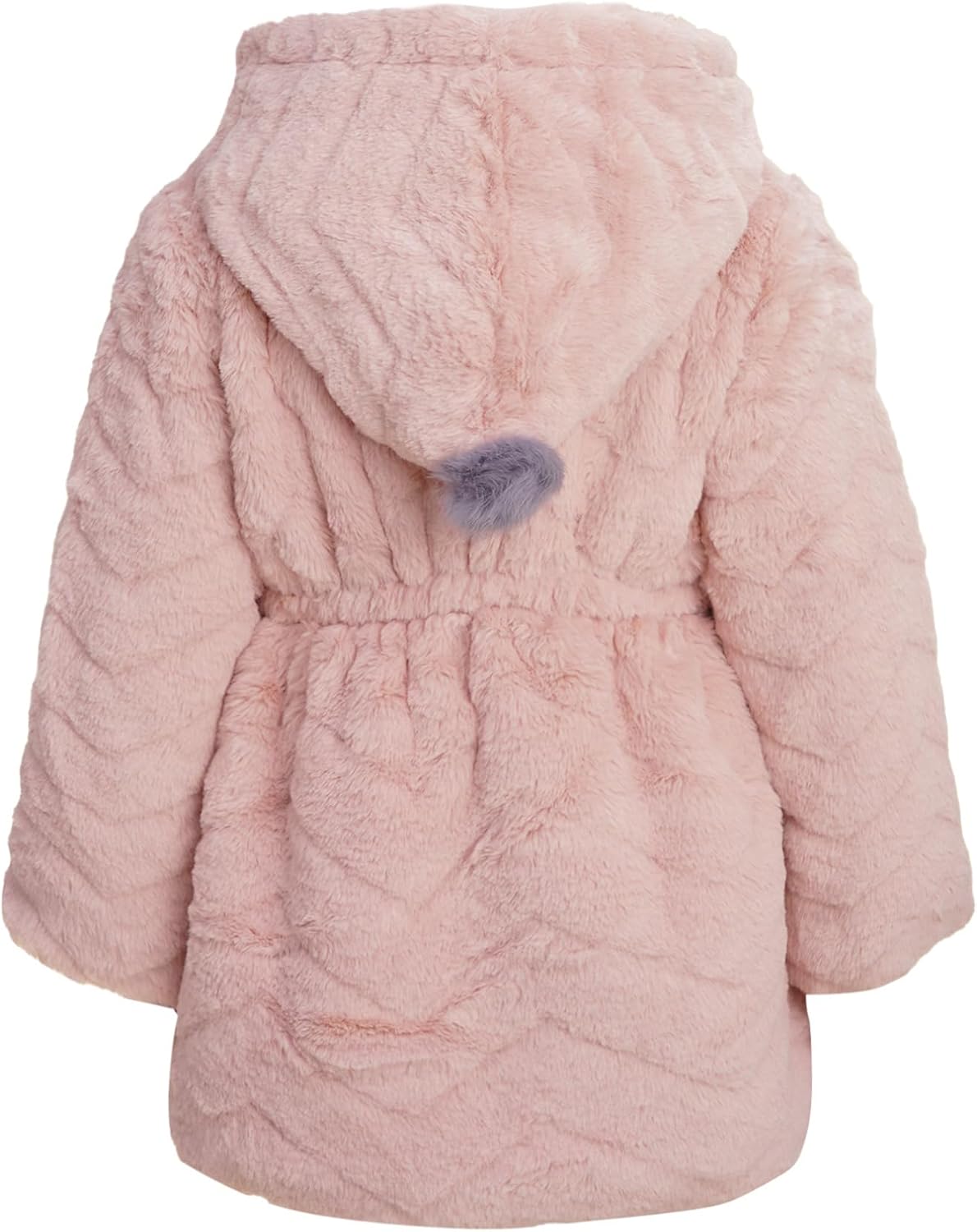 ranrann Kids Girls Winter Fleece Hooded Jacket Coat Long Sleeve Hoodies Overcoat Sherpa Outwear with Rabbit Doll