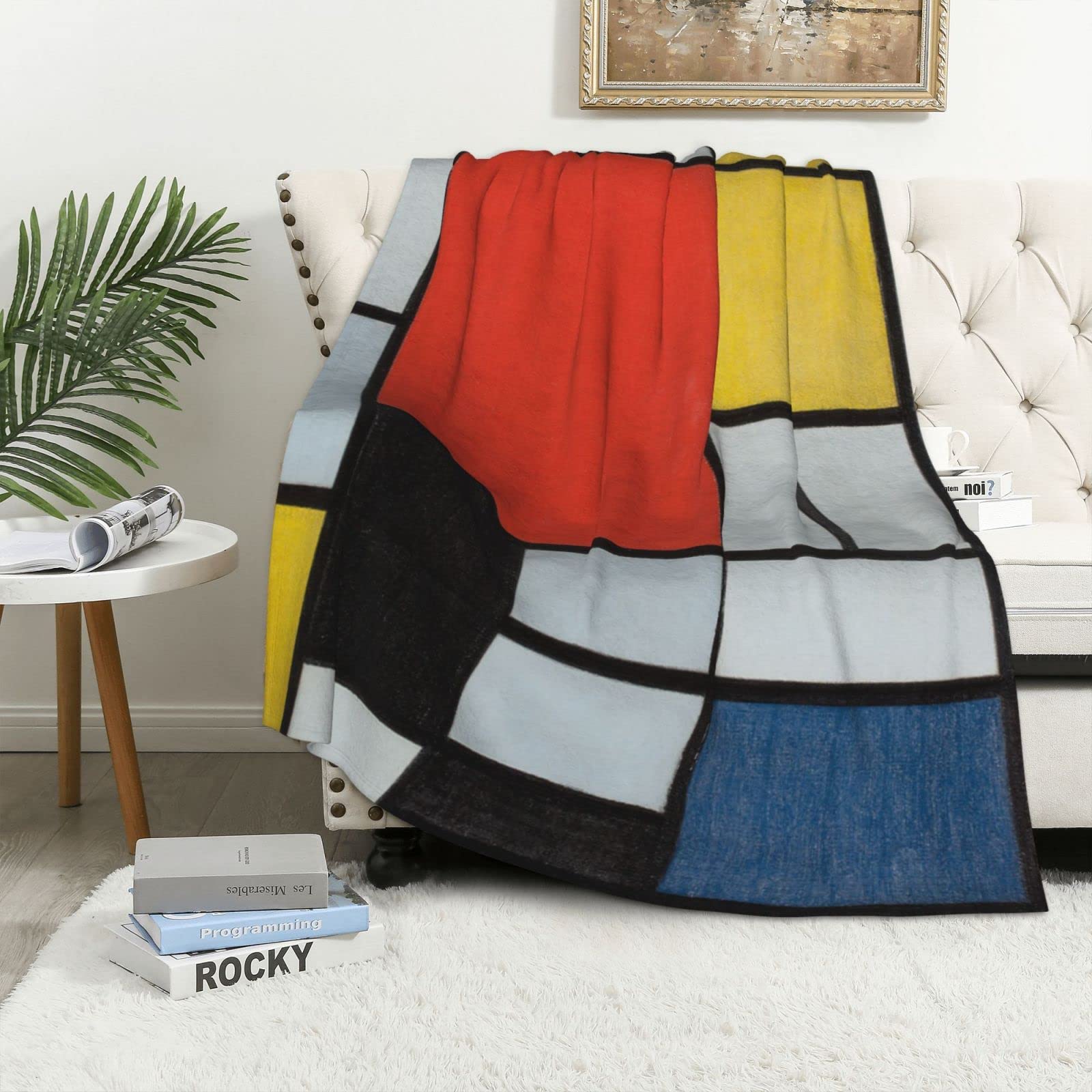 Couverture polaire en flanelle multicolore 100x150 cm pour lit et canapé toutes saisons