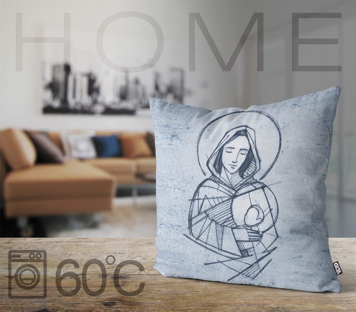 VOID Giovanni 3:16 Gesù Cuscini federe Poliestere Impermeabile per Uso Outdoor e Indoor, Kissen Size:40 x 40 cm