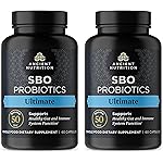 Ancient Nutrition Probiotics, SBO Probiotics Ultimate 50 Billion CFUs*/Serving, Digestive and Immune Support, Gluten Free, Ancient Superfoods Blend, Shrink-Wrapped 60 Capsules (2 Pack)