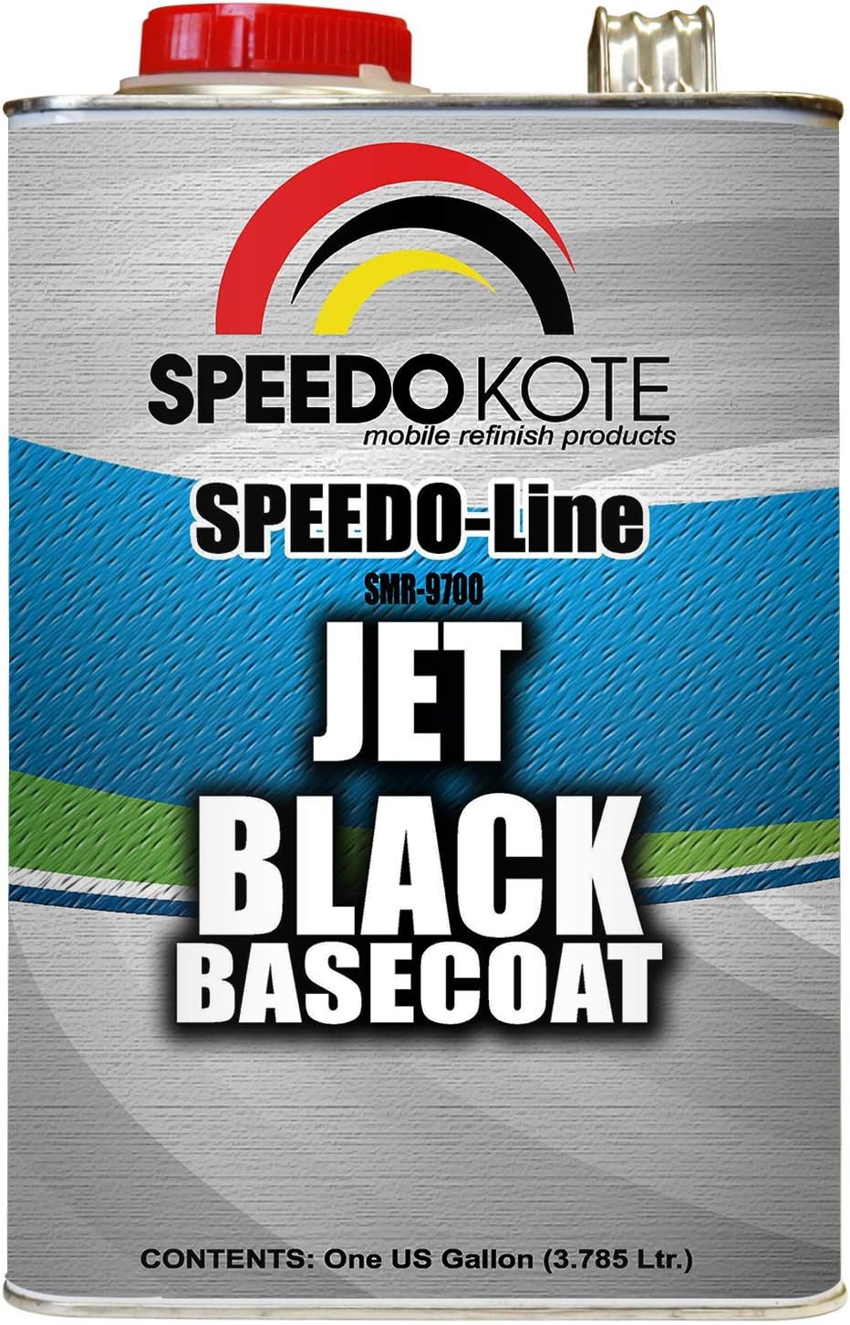 Speedokote Jet Black Automotive Basecoat, One Gallon SMR-9700. For California, Delaware, or Maryland, order SMR-9700LV.