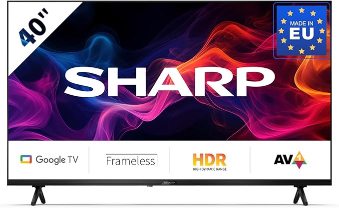 40GF2265E Smart TV 40 pouces, Full HD, DVB-T2, HEVC/H.265, Noir