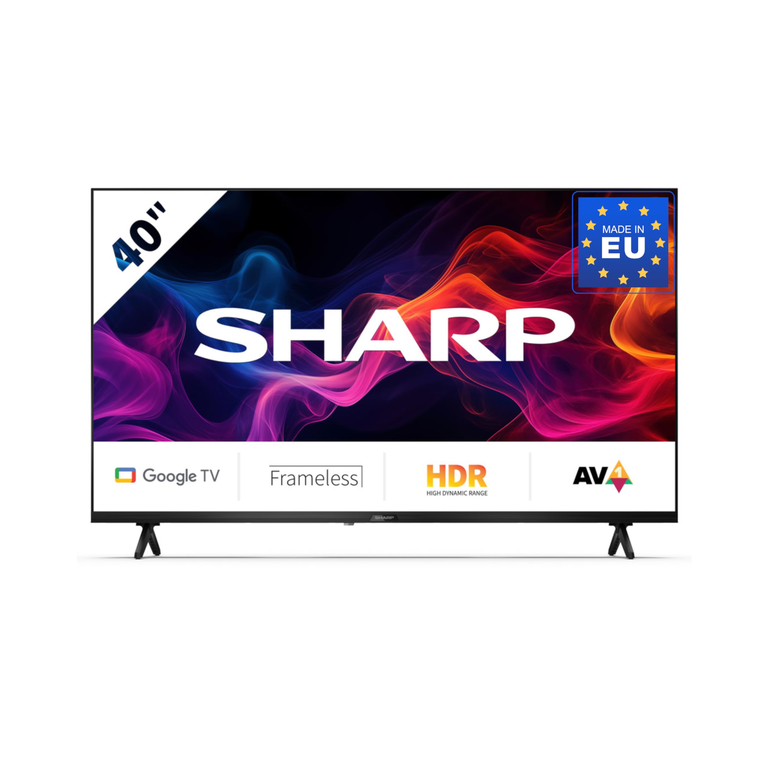Linsar 40FHD22A 40 Pouces FHD LED Smart TV Android - Google TV, Chromecast, Triple Tuner WiFi Bluetooth