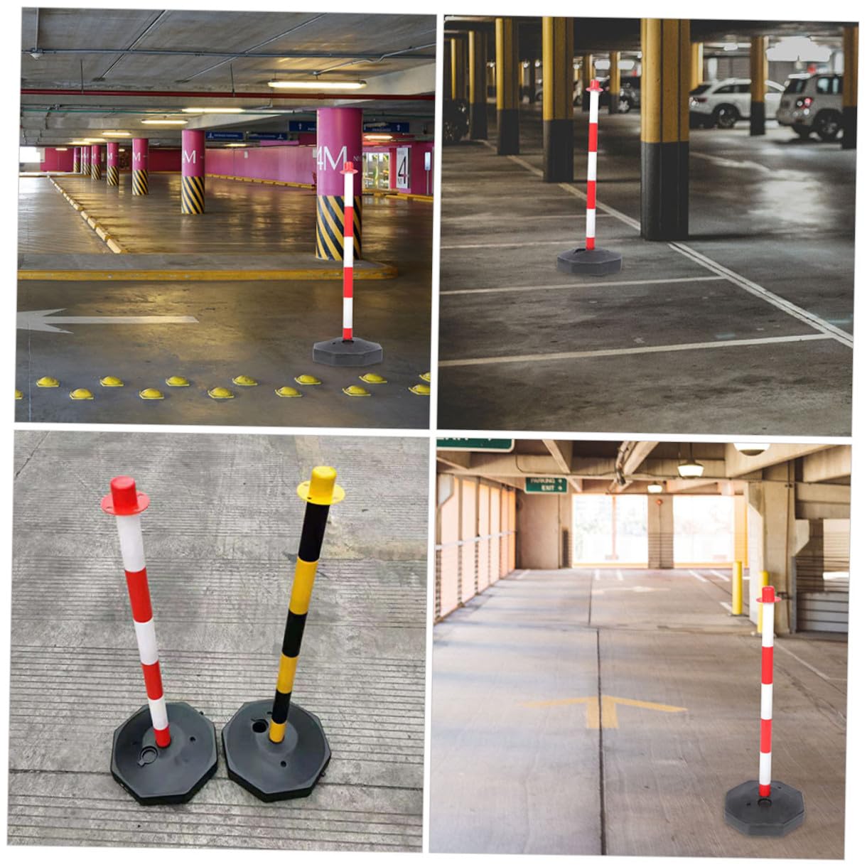 Movable Traffic Cone Parking Assistant High Visibility Warning Column for Garage Delineation Pe Elastic Barrier Post for Vehicle Control Safety Training