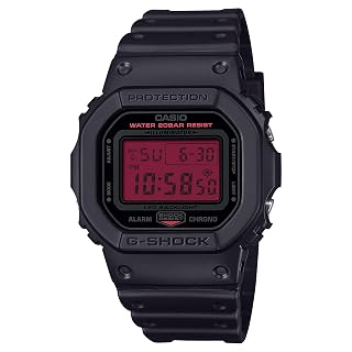 Casio G-Shock DW-5600BBR-1 Orologio quadrato digitale in resina nera rossa - Amazon product rated Grade A