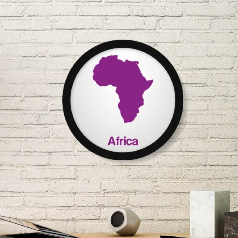 Cadre photo rond bois noir resout les murs vides avec art Afrique Violet colore
