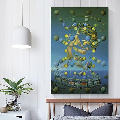 Vista 56 de 40 pinturas famosas de Dali - Salvador Dalí - El Ángelus arquitectónico del mijo - Póster artístico en lienzo y arte de pared, póster moderno