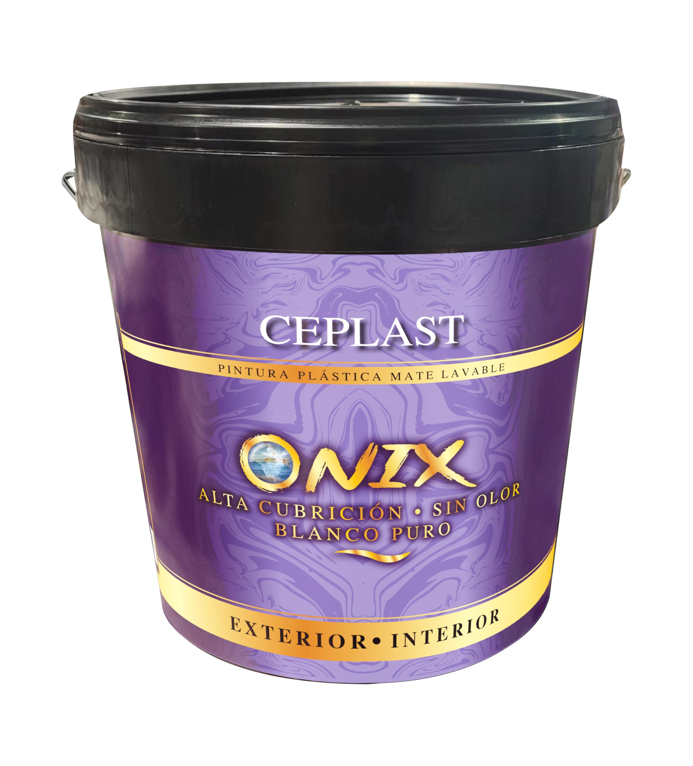 Pintura Blanca ONIX Interior Mate Alta Cobertura | Pintura Plástica Lavable para Paredes y Techos | Blanco Intenso Profesional | Disponible en 0,75L, 4L y 12L (4 Litros)