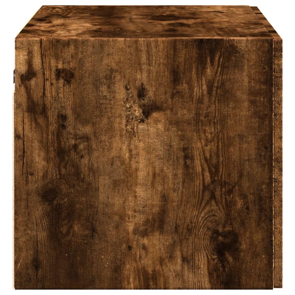 vidaXL Wandschrank, Hängeschrank mit Stauraum, Lagerschrank Wandmontage für Wohnzimmer Schlafzimmer Garage, Aufbewahrungsschrank Schrank, Räuchereiche Holzwerkstoff