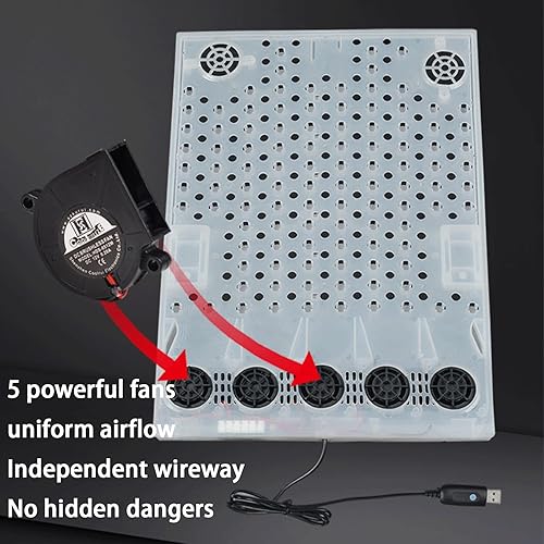 Miniatura 4 de Enfriador de asiento de automóvil con puerto USB ventilado con función de arranque y parada automática, cojín de asiento de automóvil para todos los